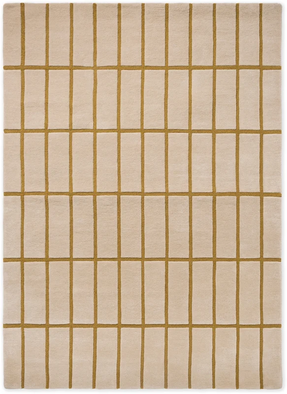 Brink and Campman Tiiliskivi Bronze Yellow Area Rug by Marimekko 4' 7'' X 6' 7'' Rectangle