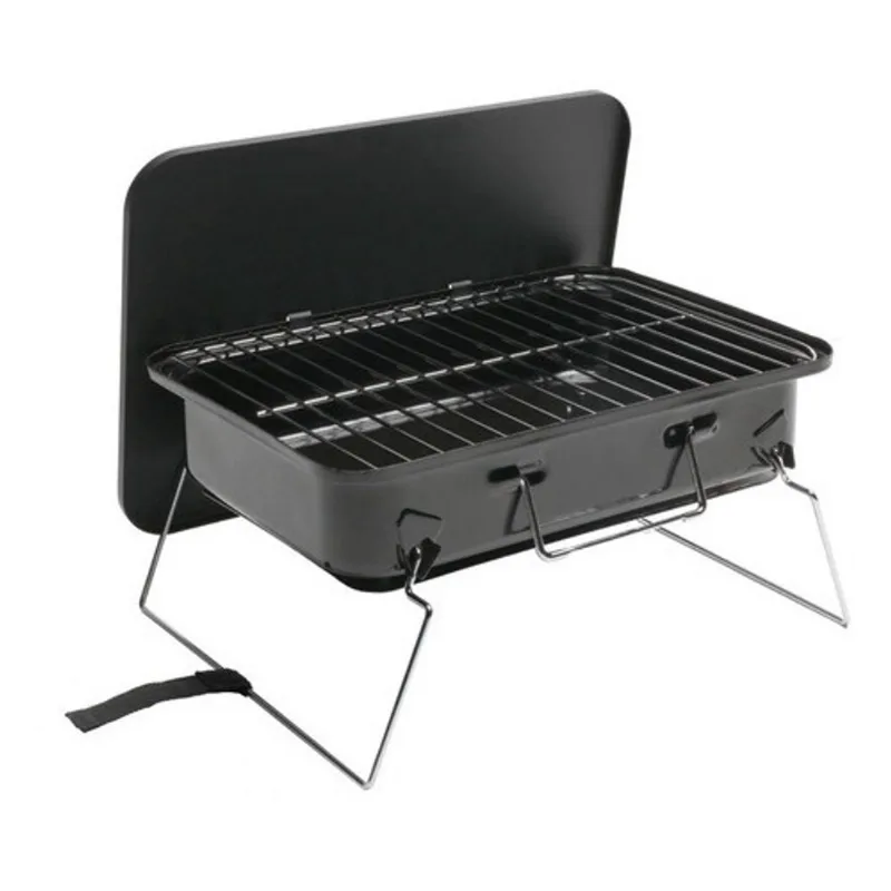 Churrasqueira Portátil Aço Inox Móvel Compacta 35x25x25cm