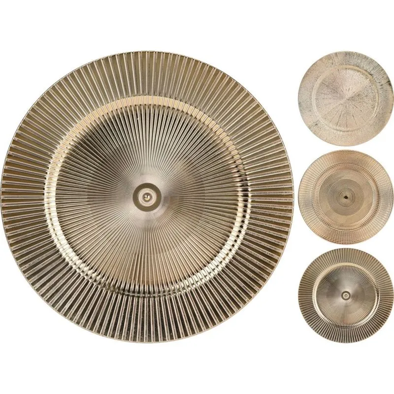Sousplat Gold em Polipropileno - ø 33 cm - Dourado