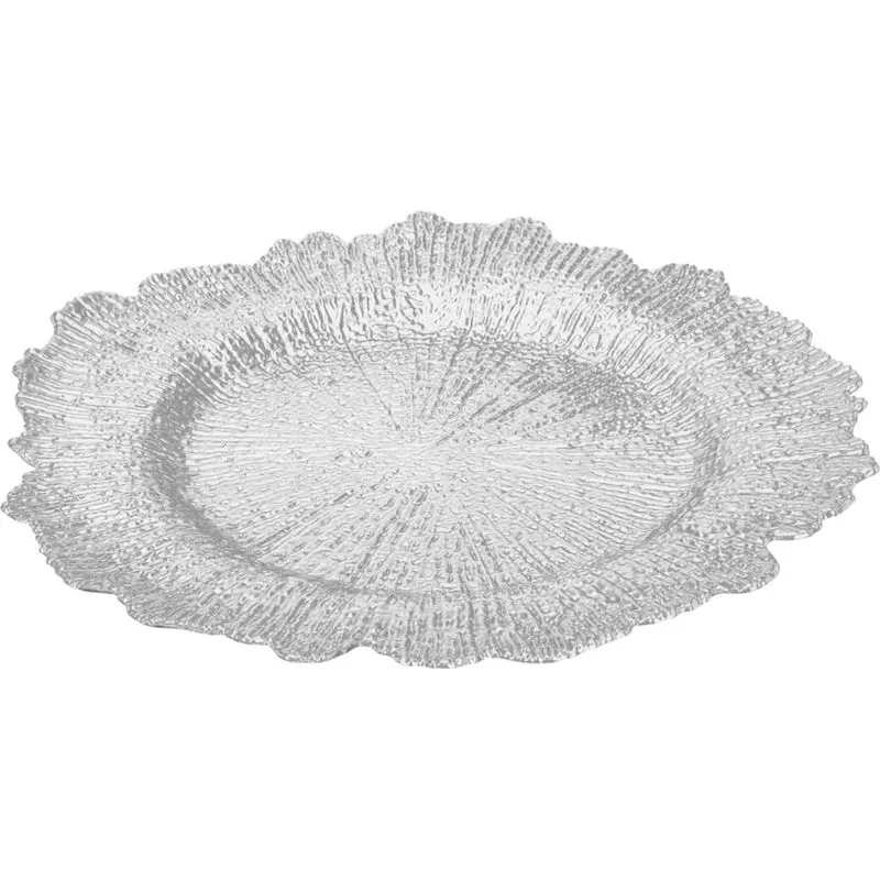 Sousplat Trunk em Polipropileno - ø 35 cm - Prata