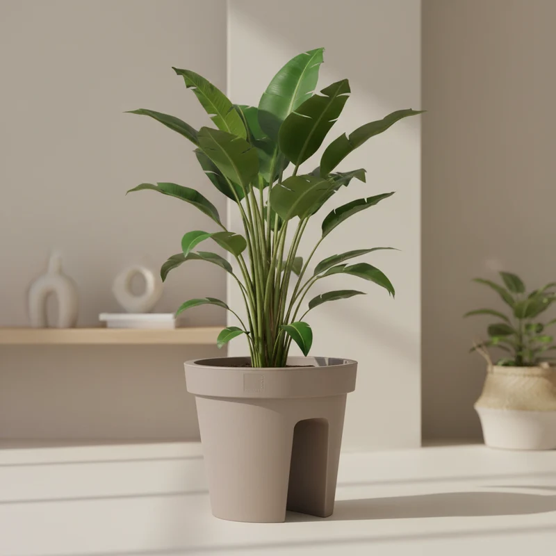 Vaso per piante per balcone decorazione da Ø 28 cm colore tinta unita Taupe