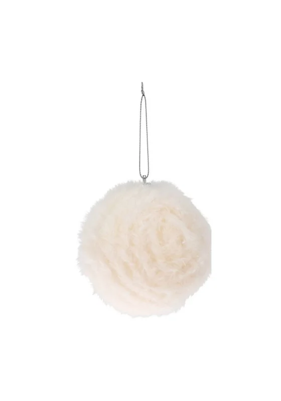 Christmas Faux Fur Decoration - White White / One Size