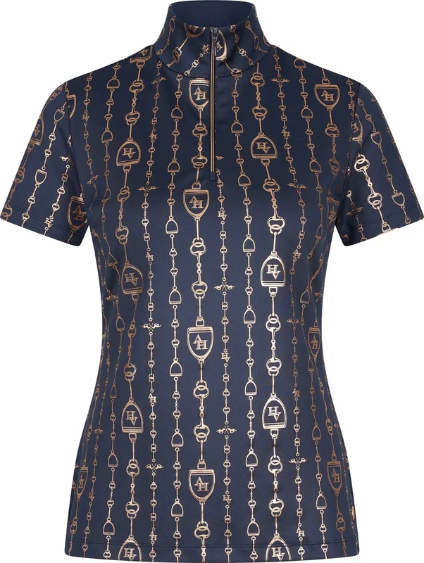 HV Polo Ladies Jolie Short Sleeve Top Navy / X-Large