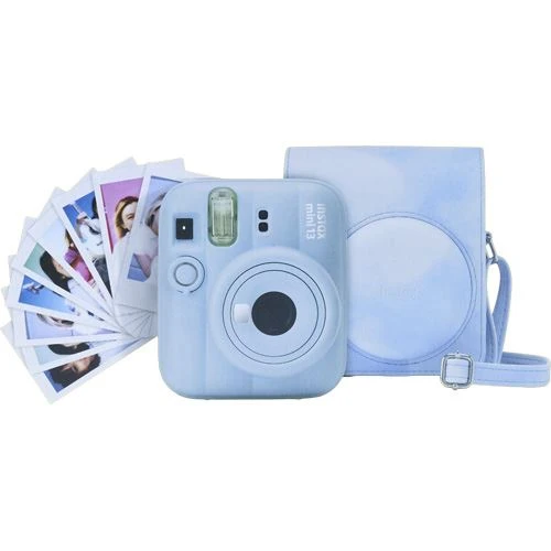 Máquina Fotográfica Instantânea Fujifilm Instax Mini 13 + Estojo + 10 Folhas - Frost Blue