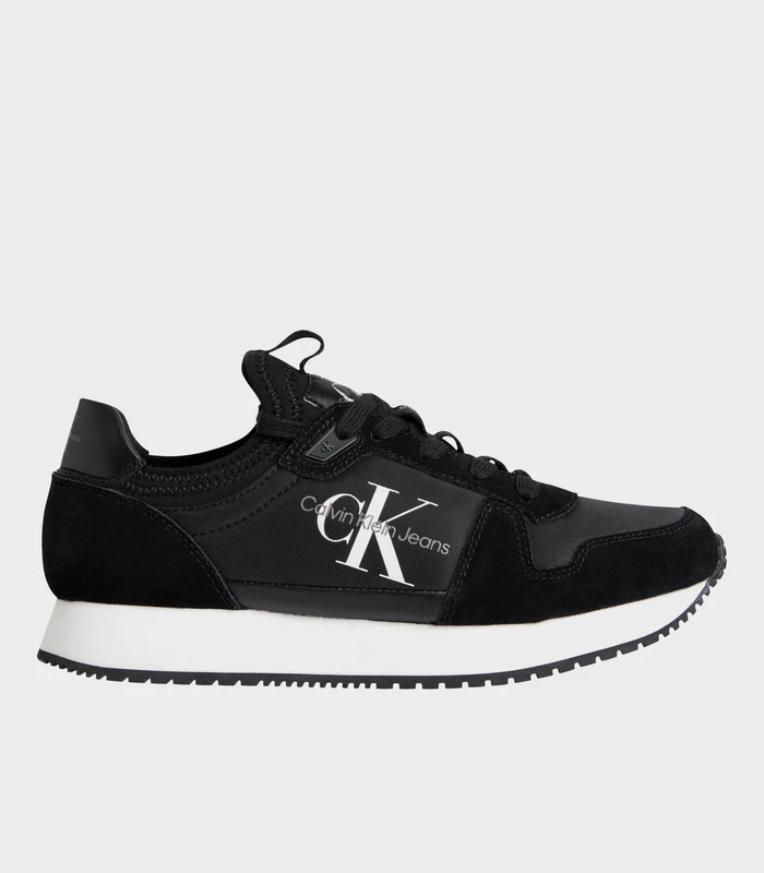 Calvin Klein Jeans - Women's Runner Sock Laceup Sneakers Black / 41