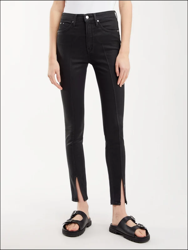 Calvin Klein Jeans - Women's High Rise Super Skinny Jeans Black Denim / 30