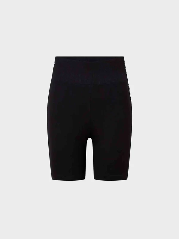 Calvin Klein Jeans - Women's Logo Tape Milano Cycling Shorts Slim Fit Black / M