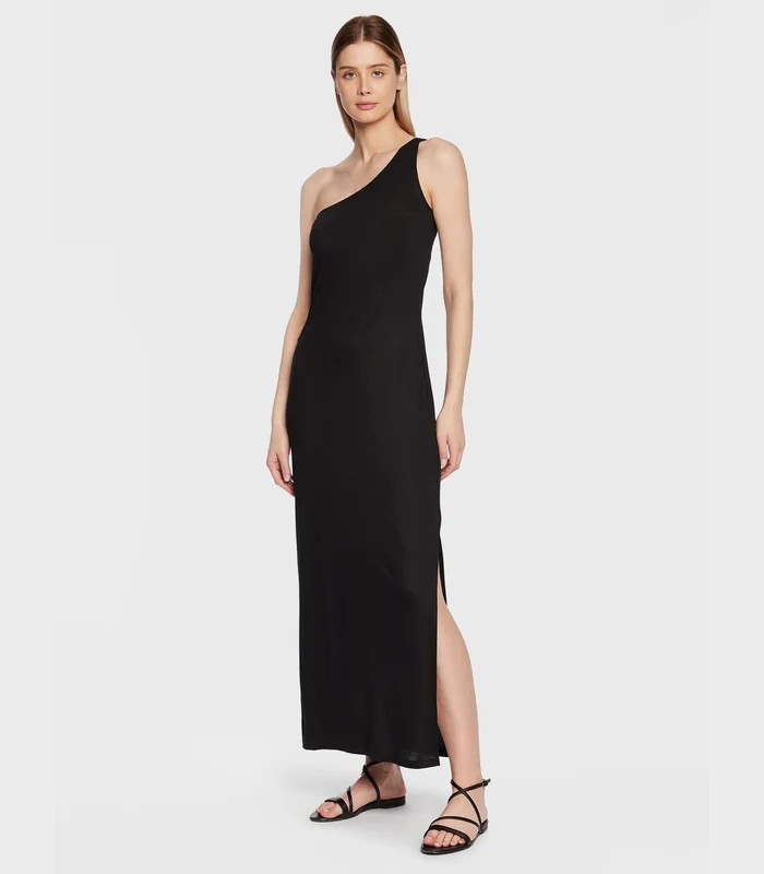 Calvin Klein - Women's One Shoulder Beach Dress Black / XS
