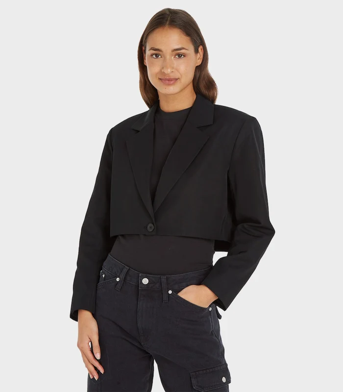 Calvin Klein Jeans - Cropped Blazer Black / L