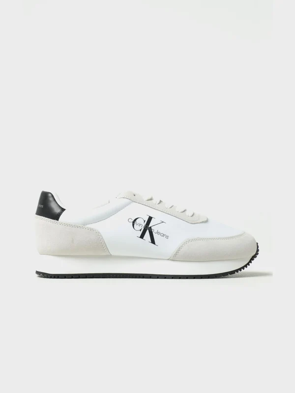Calvin Klein Jeans - Men's Retro Runner Low Lace-up Sneakers White / 44