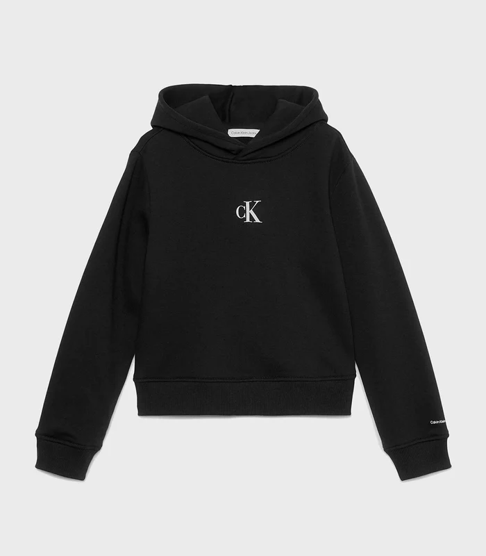 Calvin Klein Jeans - Girls - Logo Boxy Hoodie Black / 14