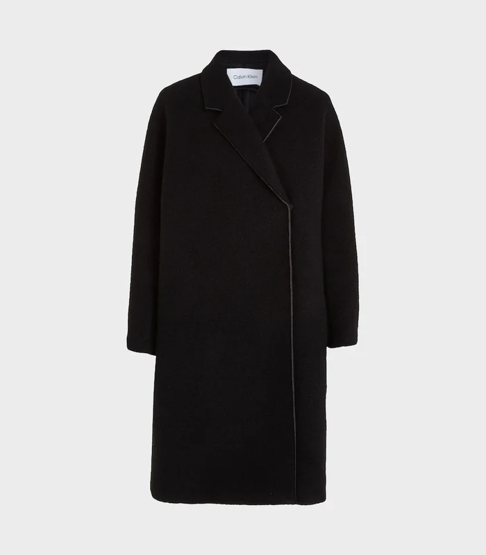 Calvin Klein - Women's Bonded Wool Coccon Coat Black / 40