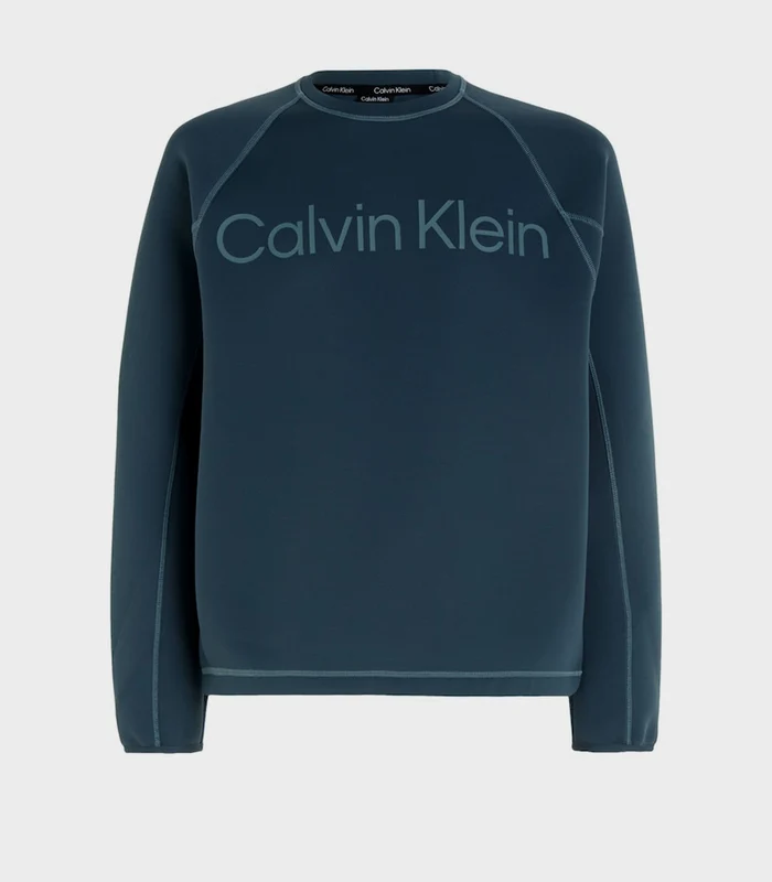 Calvin Klein Jeans - Men's Logo Print Round Neck Sweatshirt Relaxed Fit Blue / M