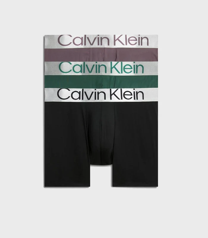 Calvin Klein - Men's Set Of 3 Boxer Briefs Black/Green/Pink / S