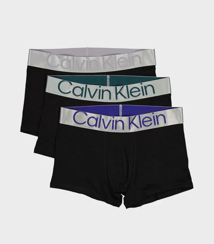 Calvin Klein - Men's Set Of 3 Boxers Purple/Green/Pink / S