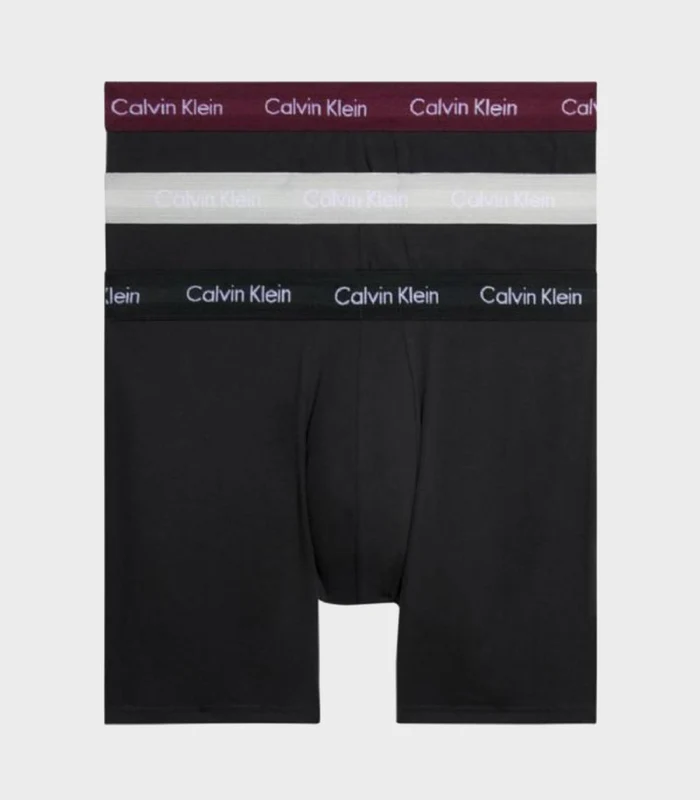 Calvin Klein - Men's 3 Pack Of Cotton Stretch Boxer Briefs Red/Black/White / M