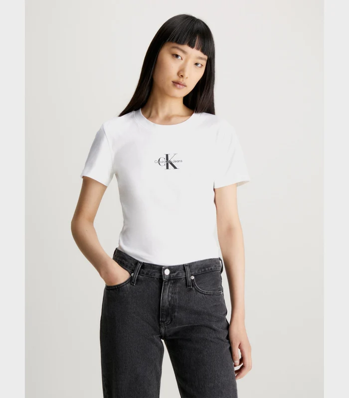 Calvin Klein Jeans - Monologo Slim T - Shirt White / S
