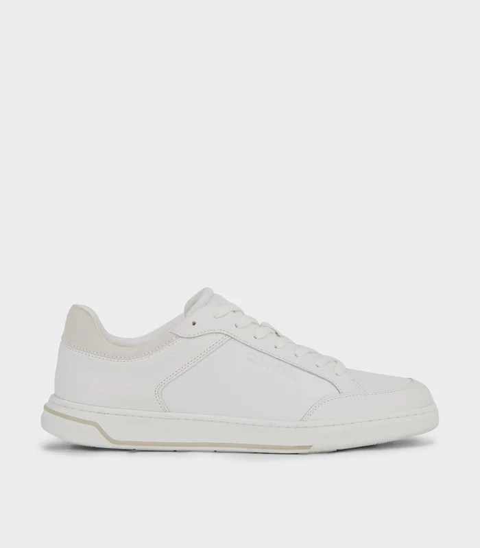 Calvin Klein - Low Top Lace Up Lth White/Grey / 42