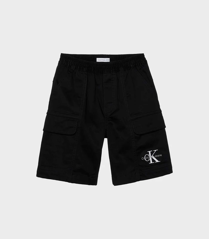 Calvin Klein Jeans - Boys - Embroidered Logo Cargo Shorts Black / 14