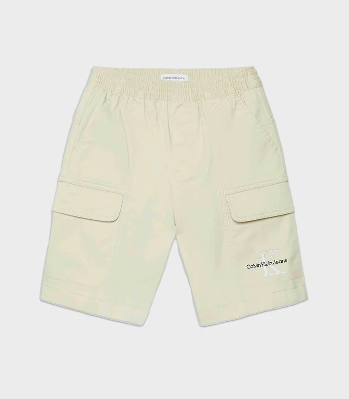 Calvin Klein Jeans - Boys - Embroidered Logo Cargo Shorts Light Green / 8