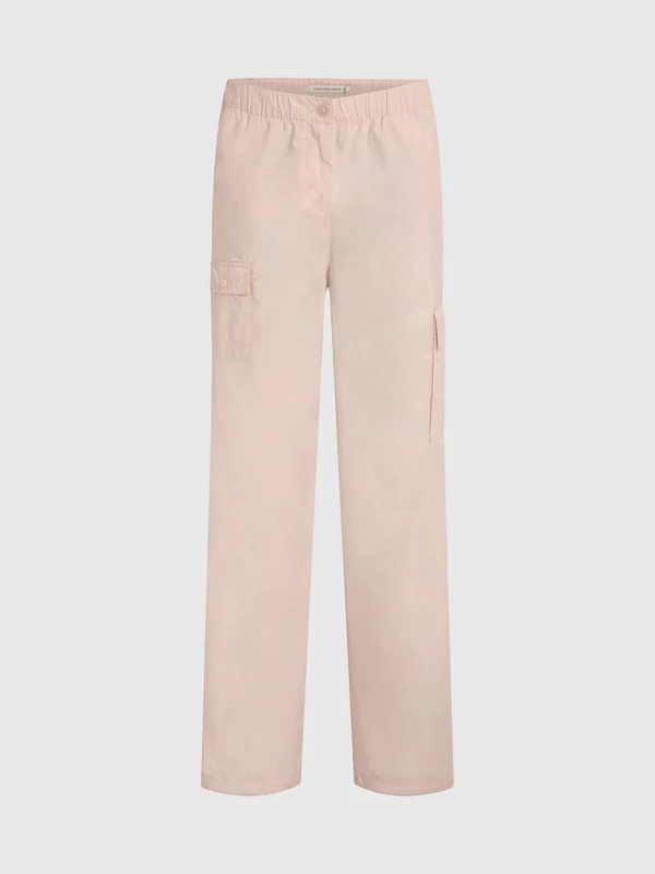 Calvin Klein Jeans - Women's Cotton Straight Cargo Pants Pink / XS