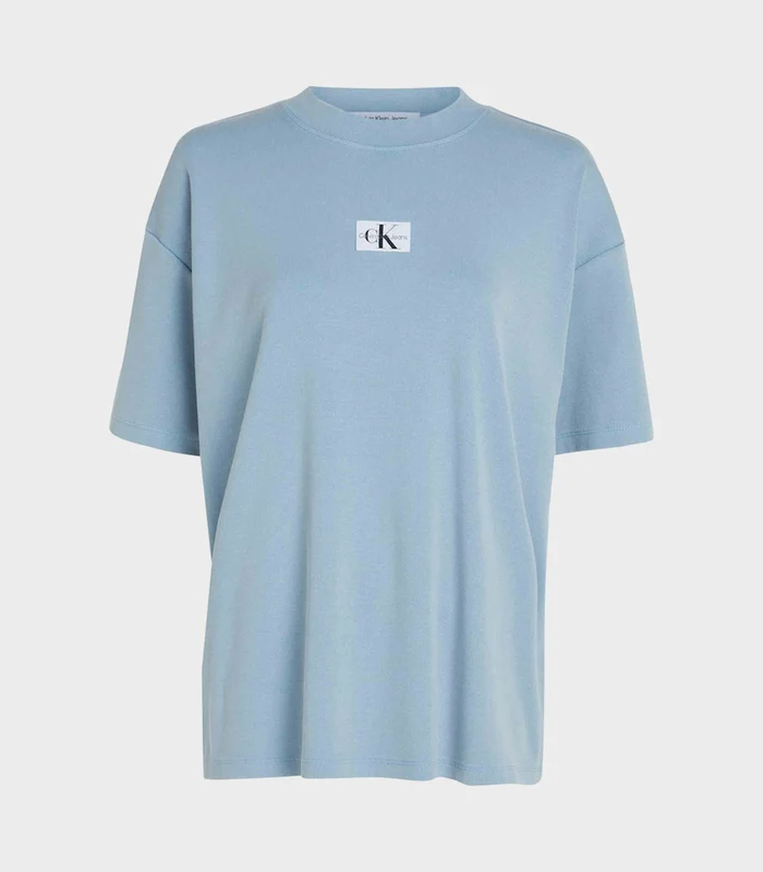 Calvin Klein Jeans - Women's Washed Rib Label T - Shirt Boy Blue / M