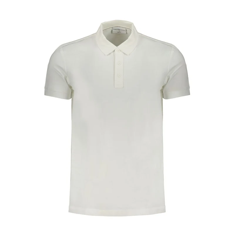 Calvin Klein White Cotton Mens Polo Shirt L
