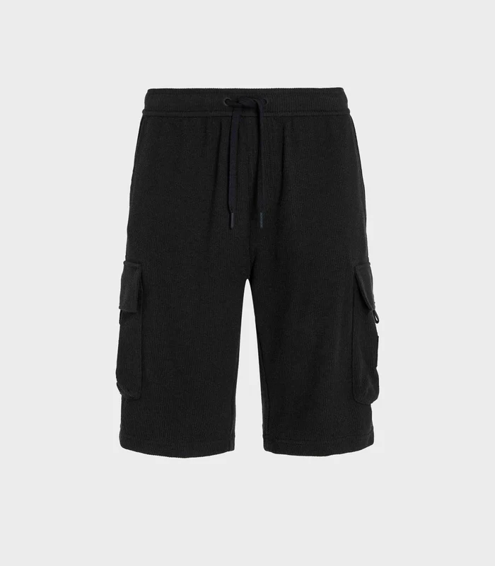 Calvin Klein Jeans - Texture Logo Repeat Shorts Black / XXL