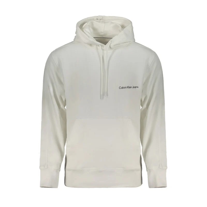 Calvin Klein White Cotton Men's Hooded Sweatshirt S