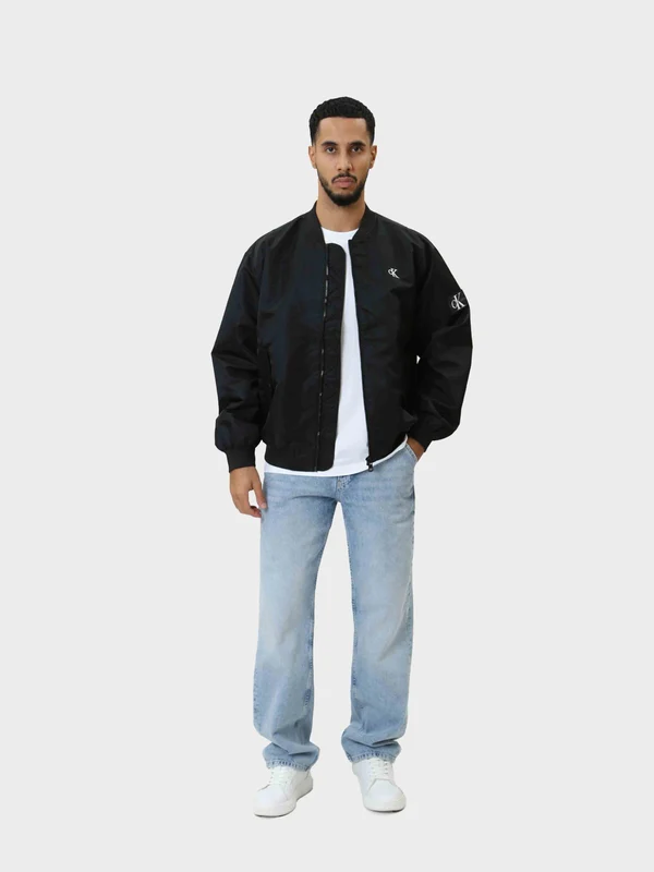 Calvin Klein Jeans - Men's Regular Fit Bomber Jacket Black / L