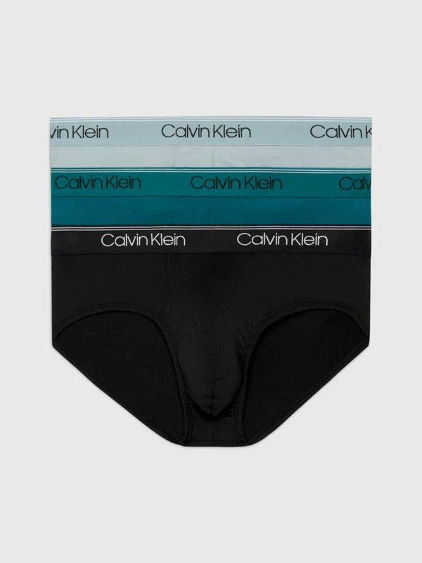 Calvin Klein - Men's 3 Pack Micro Stretch Briefs Green/Green/Black / L