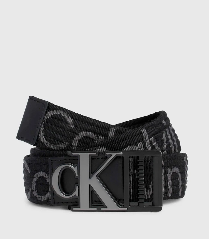 Calvin Klein Jeans - Monogram Belt Black / 90