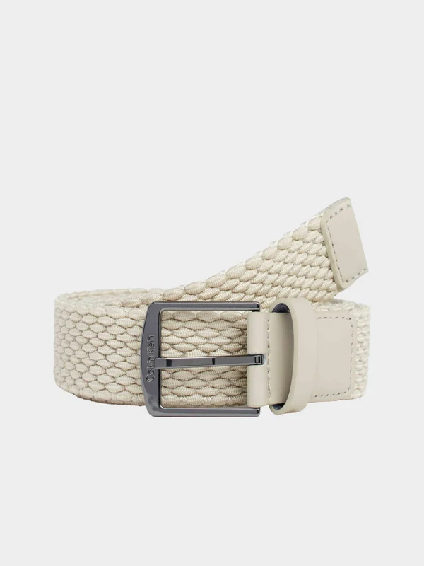 Calvin Klein Jeans - Men's Casual Braided Elastic Belt Beige / 105