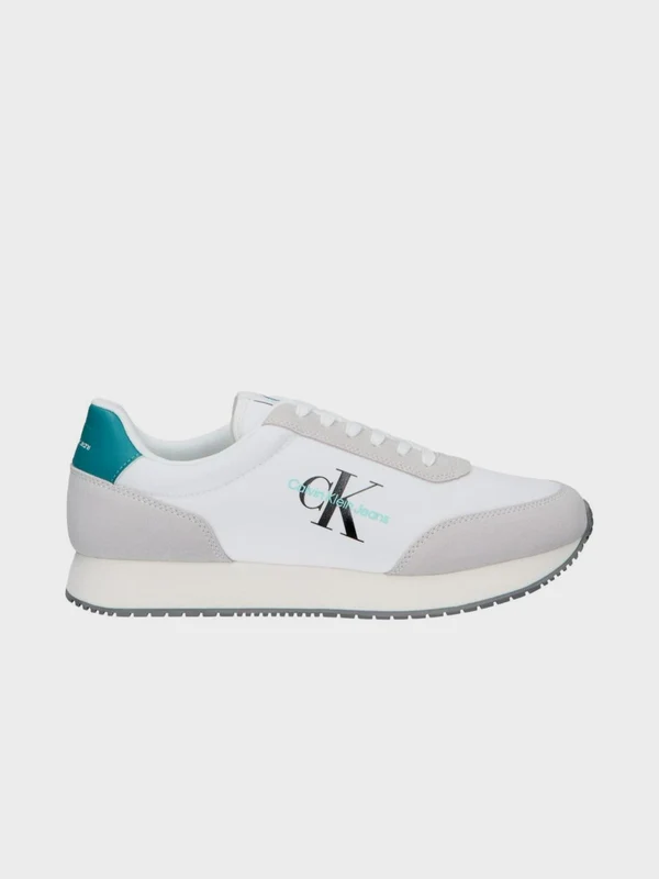 Calvin Klein Jeans - Men's Retro Runner Low Lace-up Sneakers Off White / 40