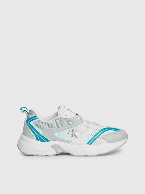 Calvin Klein Jeans - Men's Retro Tennis Trainers Grey/Blue / 43