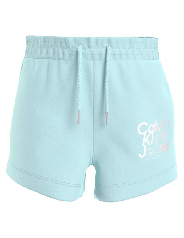 Calvin Klein Jeans - Girls Hero Logo Sports Shorts Blue Green / 12