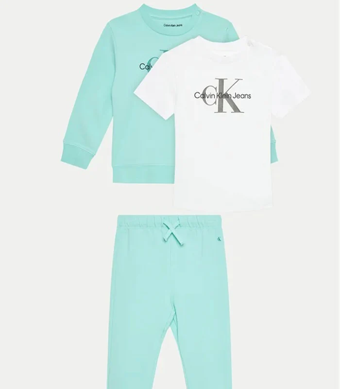 Calvin Klein Jeans - Unisex - Monogram Starter Regular Fit Set Blue Green / 2