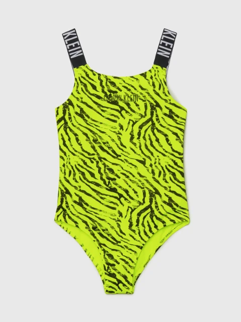 Calvin Klein Jeans - Girls Swimsuit Nylon One Piece Lime Green / 14-16