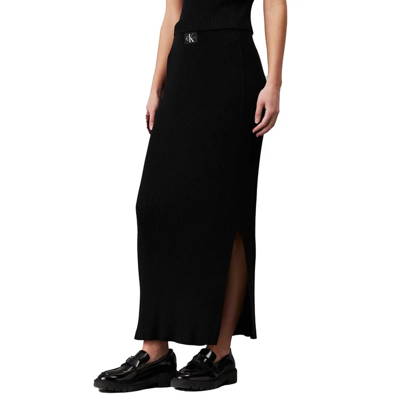 Maxi Gonna Donna Calvin Klein Lyocell Nero M