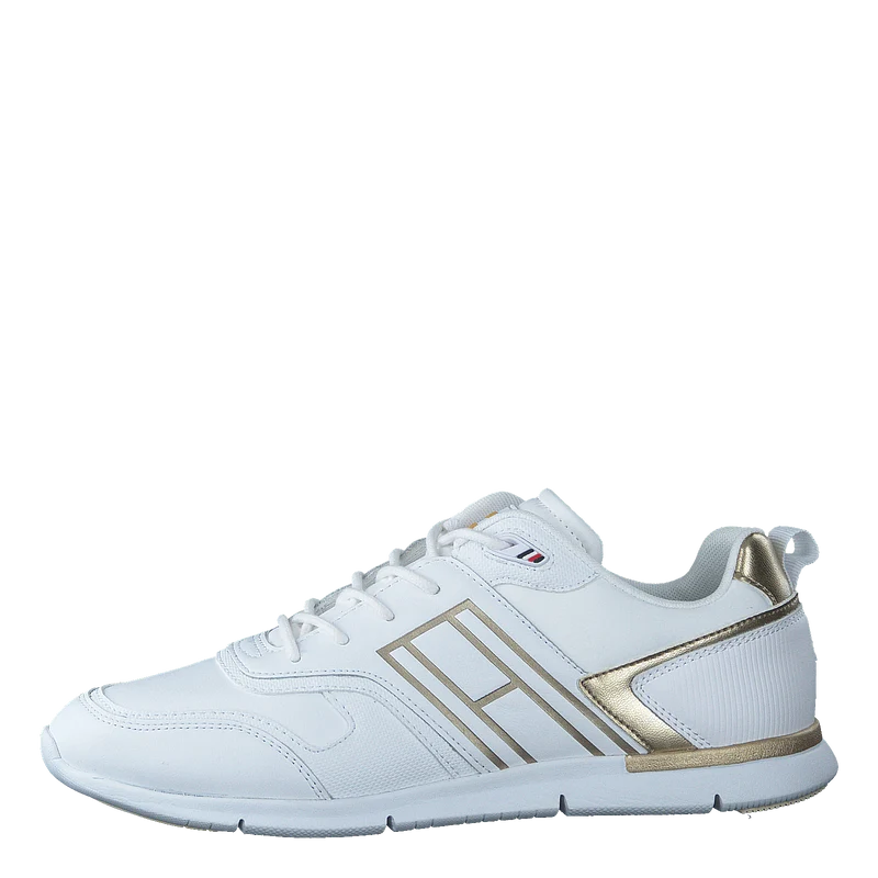 Metallic Lightweight Sneaker White Gold EU 38