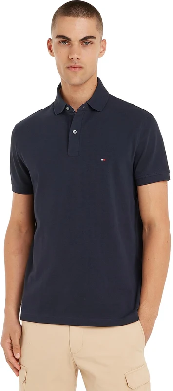 Tommy Hilfiger Men's Short Sleeve 1985 Regular Fit Polo Shirt - XXL - Blue (Desert Sky)