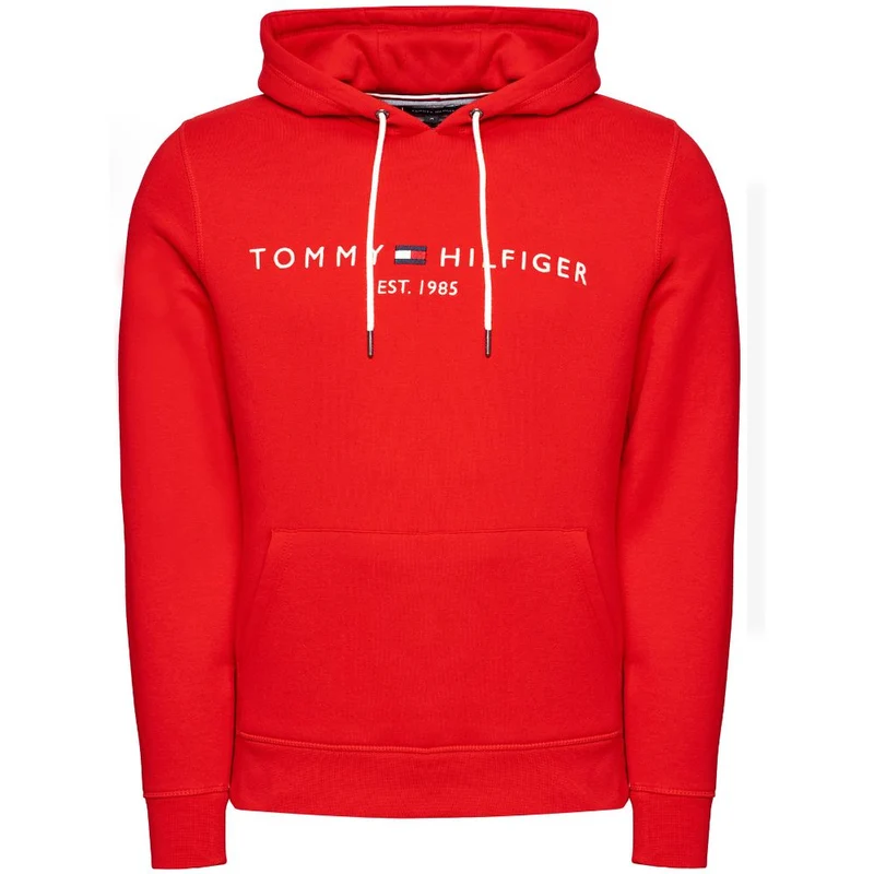 Tommy Hilfiger – Contrast Drawstring Logo Embroidery Hoody Regular Fit Light Red / XS