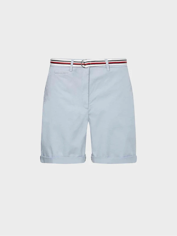 Tommy Hilfiger - Women's High Waisted Chino Short Light Pastel Blue / 36
