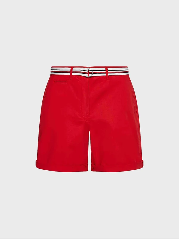 Tommy Hilfiger - Women's High Waisted Chino Short Primary Red / 44