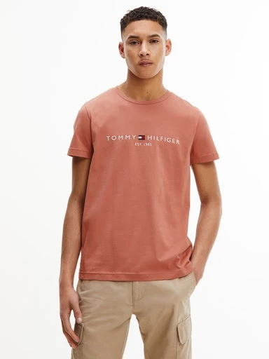 Tommy Hilfiger - Men's Organic Cotton Chest Logo T-Shirt Light Brown / XL