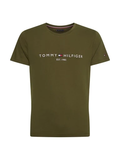 Tommy Hilfiger - Men's Organic Cotton Chest Logo T-Shirt Olive / S