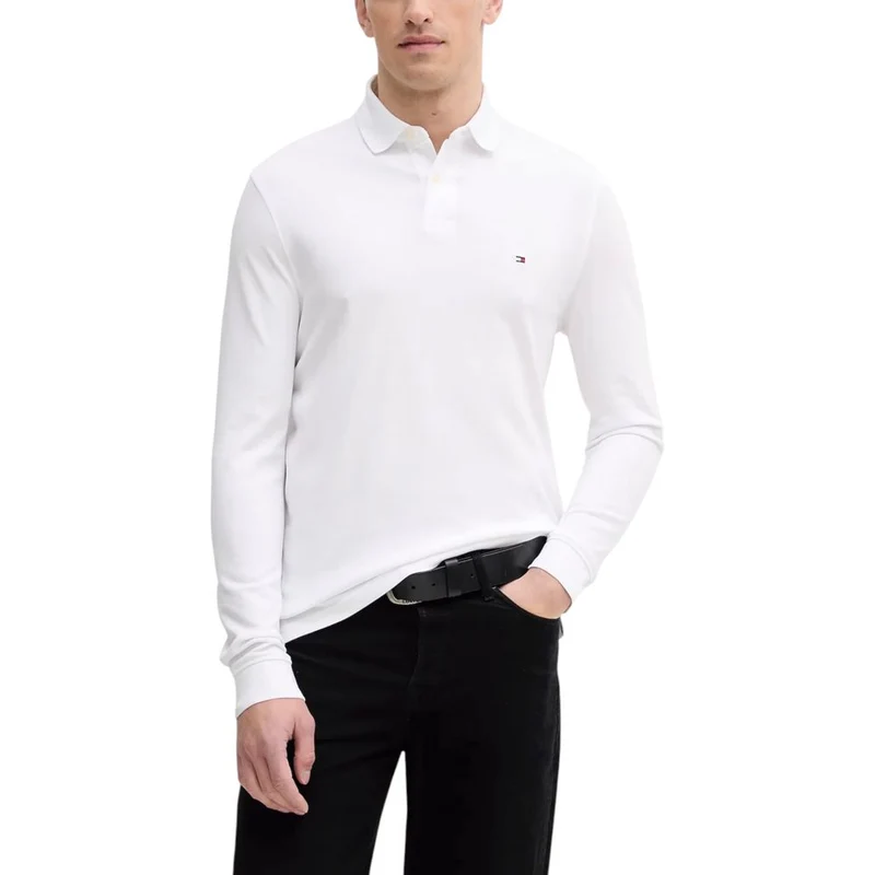 Tommy Hilfiger White Organic Cotton Long Sleeve T-Shirt IT54 | XXL
