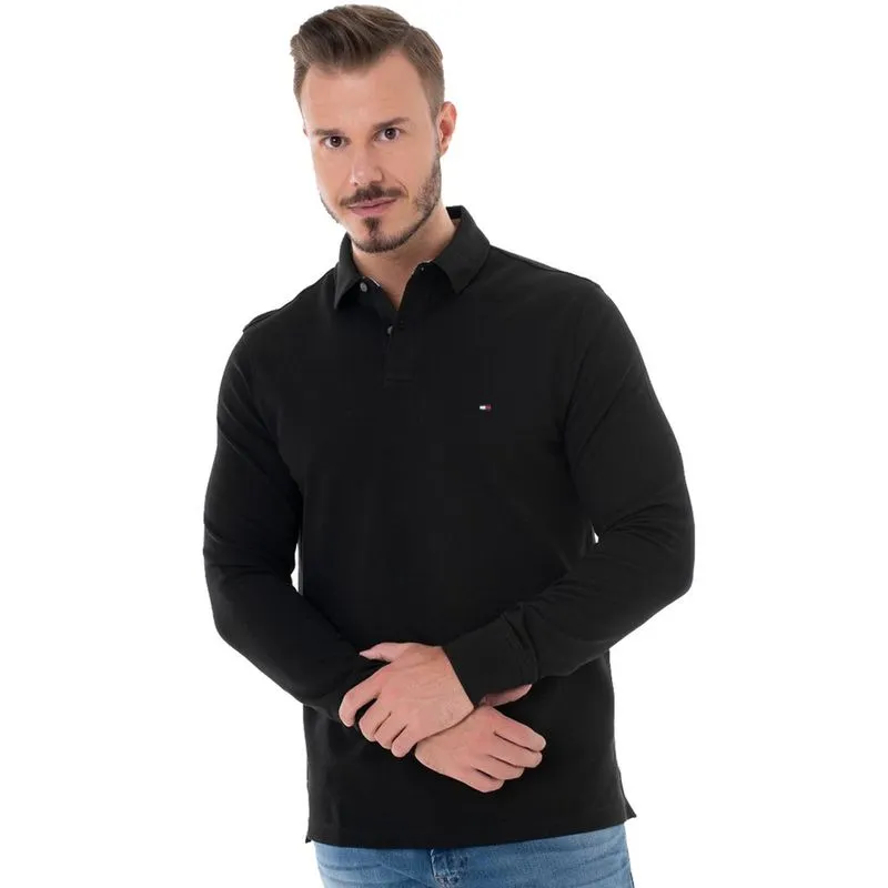 Camisa polo manga longa tommy hilfiger 1985 regular ls
