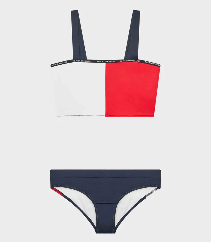 Tommy Hilfiger - Girls' Bikini Bralette Swimwear Set Desert Sky / 10-12