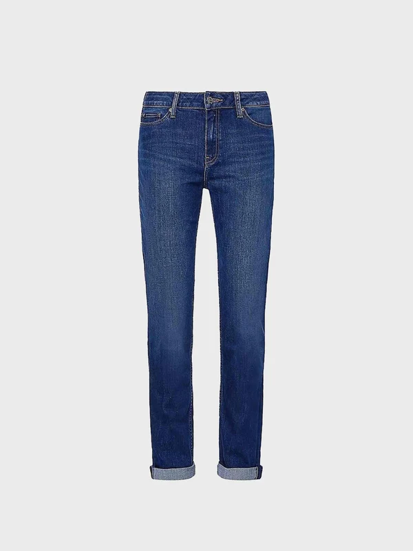 Tommy Hilfiger - Women's Rome Mid Rise Straight Faded Jeans Denim / 28